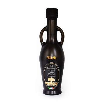 Масло оливковое первого холодного отжима из оливок сорта Таджаски, 100% ITALIANO (ANFORA), FERRARI, 0,25 л (ст/бут матовая Анфора с надписью)