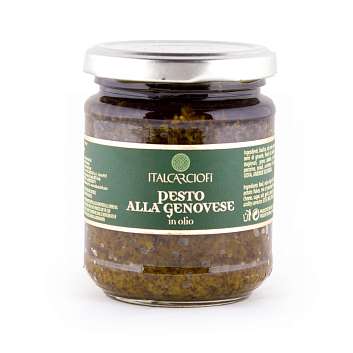 Соус Песто по-генуэзски в масле, ITALCARCIOFI, 0,185 кг/0,212 л (ст/б)