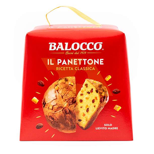 Панеттоне с изюмом и цукатами, рождественский кекс из Милана, BALOCCO, 0,75 кг (карт/кор) 0.75 кг. Balocco Италия