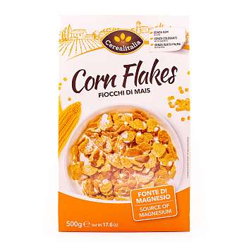 Хлопья кукурузные, сухой завтрак, CEREALITALIA, 0,500 кг (карт/кор)