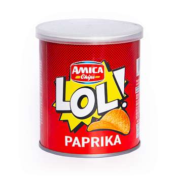Снек соленый картофельный со вкусом паприки LOL, AMICA CHIPS, 0,045 кг