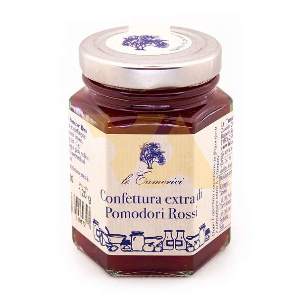 Конфитюр ЭКСТРА из красных томатов, LE TAMERICI, 0,120 кг (ст/б)  Le Tamerici Srl Италия