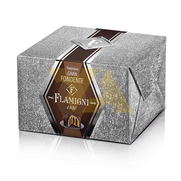 Панеттоне GRAN FONDENTE с кремом какао и каплями темного шоколада, FLAMIGNI, 0,95 кг  Flamigni S.r.L. Италия