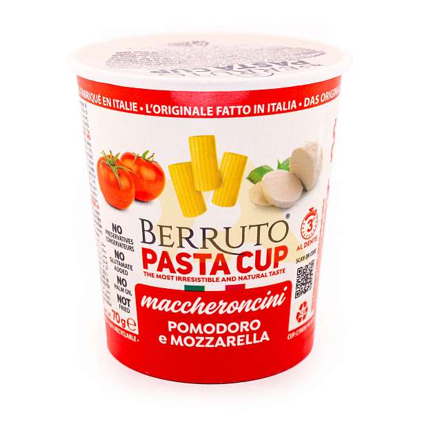 Маккерончини с помидором и сыром моццарелла, паста с сухим соусом, BERRUTO, 0,070 кг  Pasta Berruto Италия