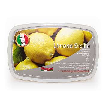 Пюре из лимонов замороженное натуральное без сахара, MAZZONI, 1 кг (пл/конт)
