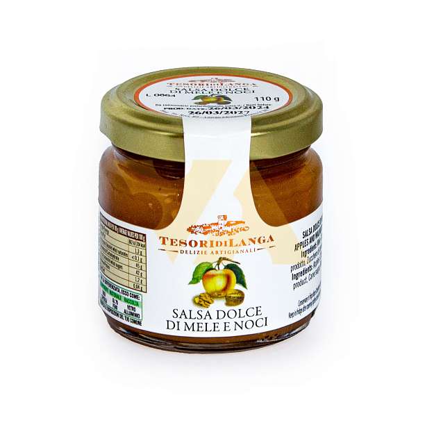 Соус сладкий для сыра из яблока и грецких орехов, TESORI DI LANGA, 0,110 кг (ст/б)  Apicoltura Brezzo Италия