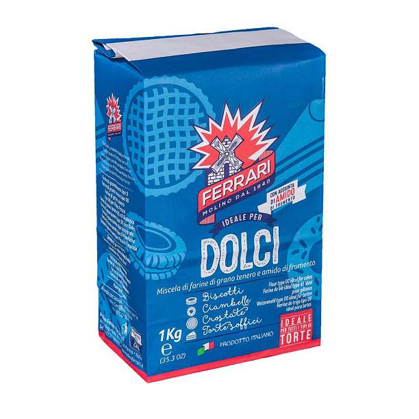 Мука из мягких сортов пшеницы для сладкой выпечки (с пшеничным крахмалом), MOLINO FERRARI, 25 кг 25 кг. MOLINO FERRARI Италия