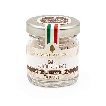 Соль ароматизированная белым трюфелем, SAVINI TARTUFI, 0,030 кг (ст/б)