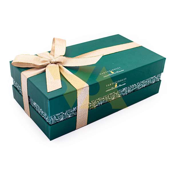 Конфеты 0118 АССОРТИ ТРЮФЕЛЕЙ DELUXE, 5 видов, ЗЕЛЕНАЯ КОРОБКА, ANTICA TORRONERIA  PIEMONTESE, 0,500 кг  Antica Torroneria Piemontese Италия