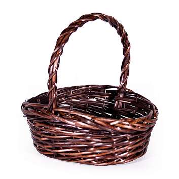 Корзина средння коричневая ива, размер Д39хШ30хН14/35см