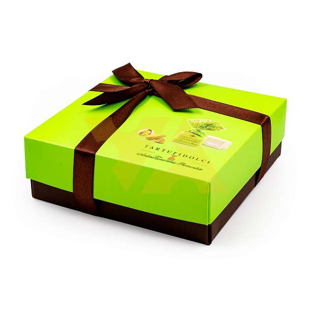 Конфеты Трюфель Фисташка TARTUFIDOLCI, ANTICA TORRONERIA PIEMONTESE, 0,125 кг (карт/кор с лентой)  Antica Torroneria Piemontese Италия