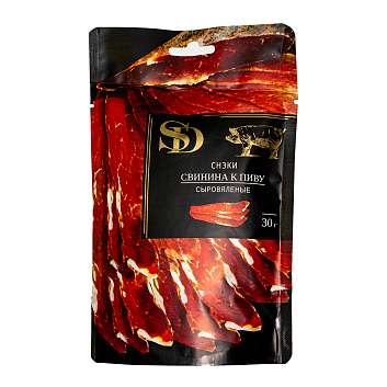 Снэки из свинины к пиву сыровяленые SD, нарезка, 0,030 кг