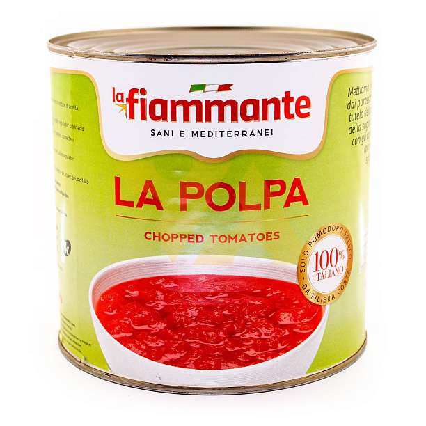 Томаты резаные Польпа LA FIAMMANTE, ICAB, 2,5 кг/ 1,5 кг/2,65 л (ж/б)  La Fiammante Италия
