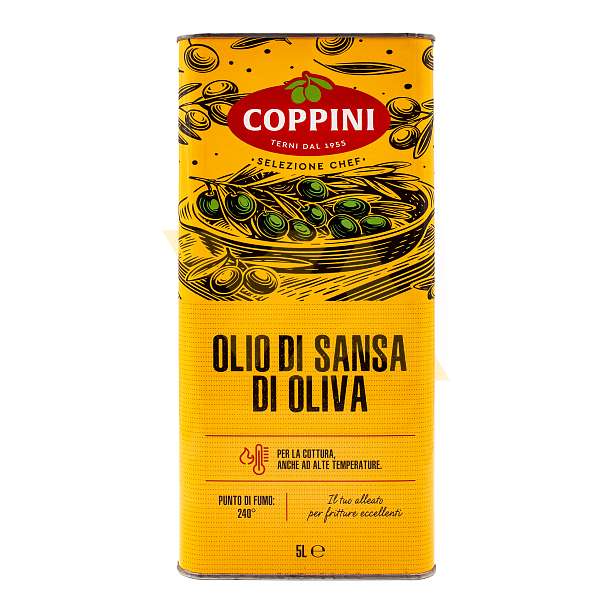 Масло оливковое САНСА ДИ ОЛИВА с добавлением оливкового масла нерафинированного, COPPINI, 5 л (ж/б)  Coppini Италия