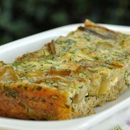 Омлет с артишоками