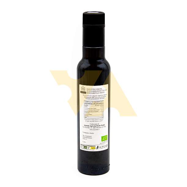 Масло оливковое первого холодного отжима из оливок сорта Итрана RISERVA PAOLA ORSINI BIO, ORSINI, 0,25 л  Orsini Италия