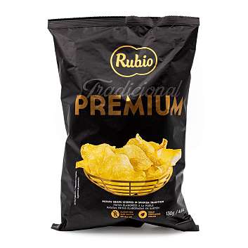 Чипсы картофельные традиционные PREMIUM, RUBIO, 0,130 кг