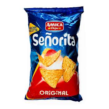 Чипсы кукурузные (начос) классические SENORITA, AMICA CHIPS, 0,2 кг
