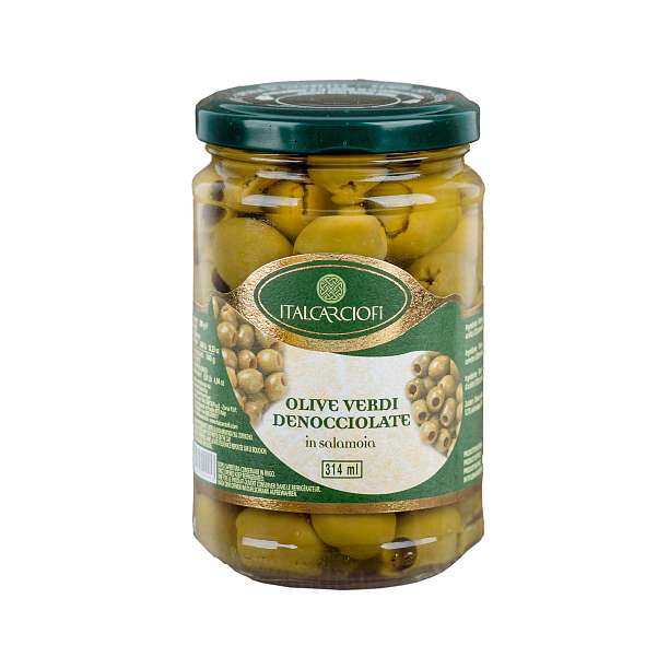 Оливки без косточек в рассоле, ITALCARCIOFI, 0,290 кг/0,140 кг/0,314 л (ст/б)  Italcarciofi S.r.L. Италия