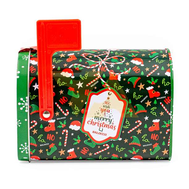 Панеттоне мини без цукатов в жестяной коробке в виде почтового ящика, рождественский кекс из Милана, BALOCCO, 0,08 кг (жест/кор) 0.08 кг. Balocco Италия