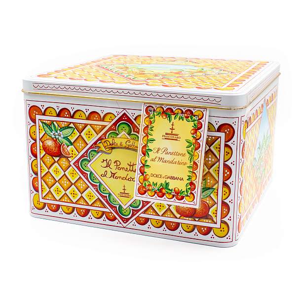 Панеттоне с сицилийскими мандариновыми цукатами без изюма DOLCE&GABBANA, 1 кг (ж/б)  Fiasconaro Италия