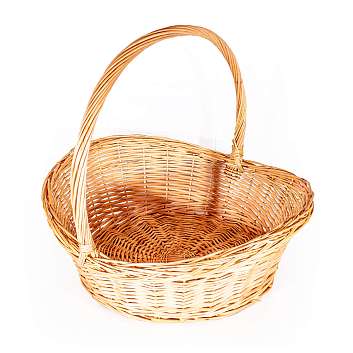 Корзина большая  ива, размер Д58хШ47хВБ21хН16/50 см круглое дно