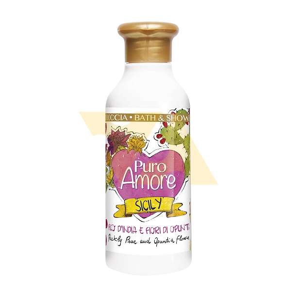 Гель для душа с кактусом Опунция и его цветками, PURO AMORE, 0,250 мл FarmaLais Италия