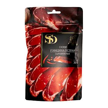Снэки из говядины острые сыровяленые SD, нарезка, 0,030 кг