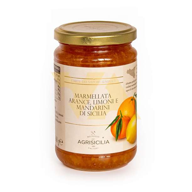 Джем из сицилийских цитрусовых (апельсин, лимон и мандарин), AGRISICILIA, 0,360 кг (ст/б)  Agrisicilia Италия