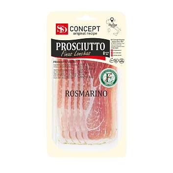 Окорок сыровяленый (прошутто) с розмарином SD, выдержка 12 мес., нарезка, 0,050 кг
