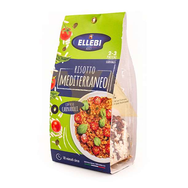 Ризотто по-средиземноморски на основе риса Карнароли, ELLEBI, 0,175 кг  Ellebi Италия