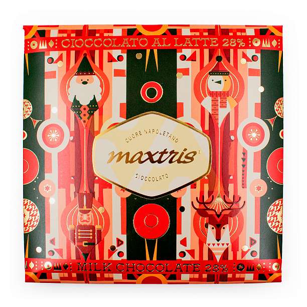 Шоколад молочный (какао мин.28%) в новогоднем конверте, MAXTRIS, 0,070 кг (карт/кор)  Confetti Maxtris Италия
