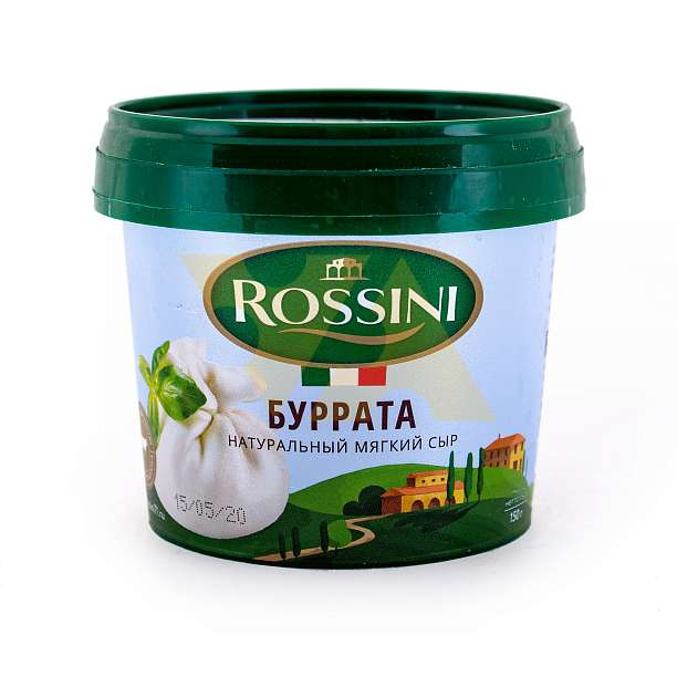 Буррата, сыр свежий в рассоле, жирность 50%, РОССИНИ, 0,15 кг/0,380 кг (пл/ст)  РОССИНИ Россия