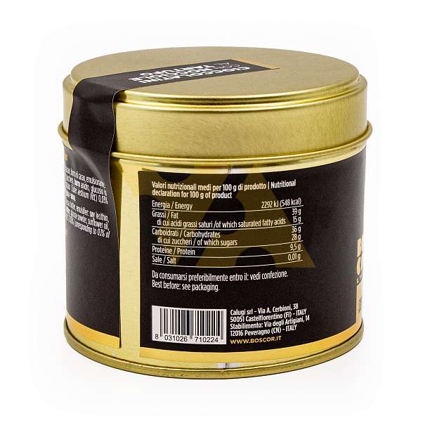 Конфеты шоколадные с дробленым фундуком и черным трюфелем BOSCOR, CALUGI, 0,080 кг (ж/б)  BOSCOR, CALUGI Италия