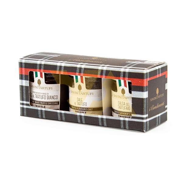 Набор приправ и заправок DOLCE E SALATI (мед, соль, соус тартуфайо), SAVINI TARTUFI  SAVINI TARTUFI Италия