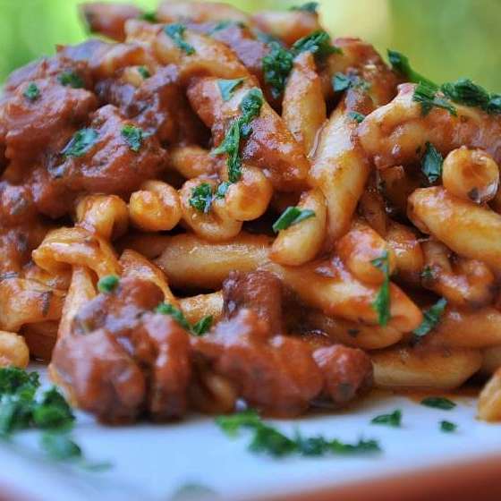 Строццапрети с осьминогом