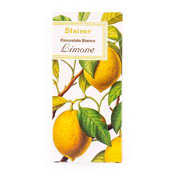 Шоколад белый с лимоном, 1161, какао мин. 32%, STAINER, 0,05 кг (карт/кор)
