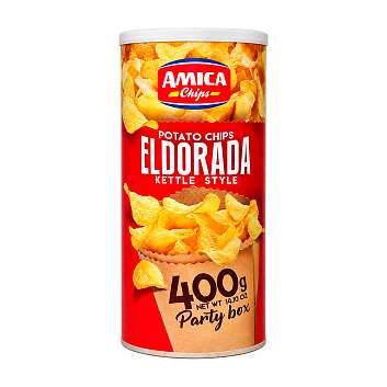Чипсы картофельные традиционные ELDORADA, AMICA CHIPS, 0,400 кг (туба)