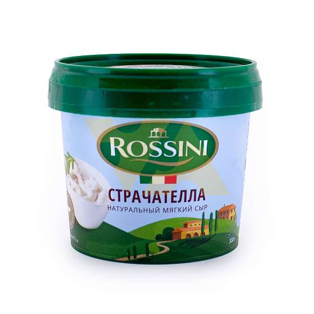 Страчателла, сыр сливочный свежий, жирность 40%, РОССИНИ, 0,2 кг  РОССИНИ Россия