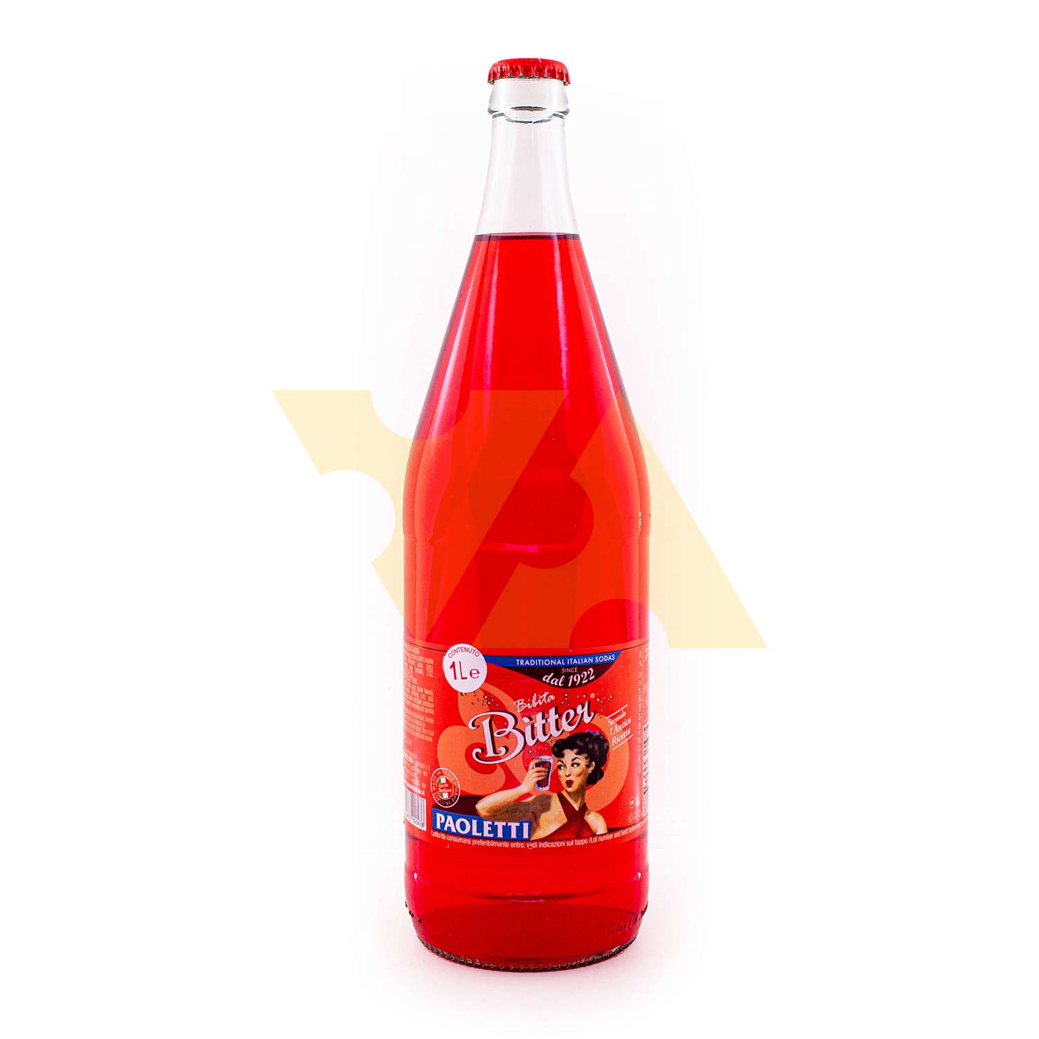 Лимонад BITTER, напиток безалкогольный газированный, PAOLETTI, 1 л (ст ...