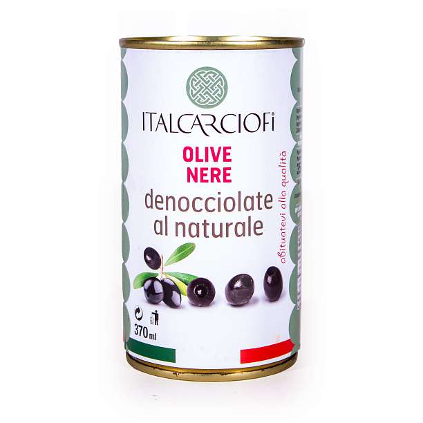 Маслины без косточки, ITALCARCIOFI, 0,350 кг/0,15 кг/0,37 л (ж/б)  Italcarciofi S.r.L. Италия