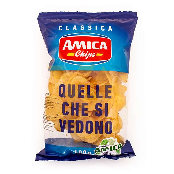 Чипсы картофельные классические LA TRASPARENTE, AMICA CHIPS, 0,100 кг (прозрачный пакет) 0.1 кг. Amica Chips Италия