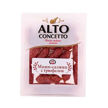 Мини-салями с трюфелем, колбаски сыровяленые, ALTO CONCETTO, 0,15 кг
