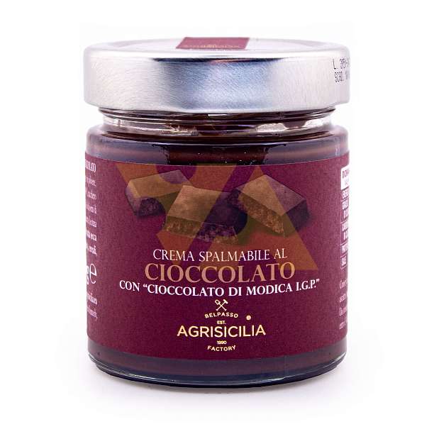 Крем шоколадный с шоколадом из Модики IGP, AGRISICILIA, 0,200 кг (ст/б)  Agrisicilia Италия