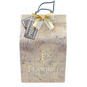Панеттоне Миланский с изюмом и цукатами, FLAMIGNI, 1 кг (пакет подарочный)