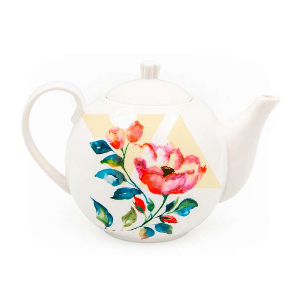 Чайник из фарфора Синие цветы (BLUE FLOWERS) в картоннй коробке 600 мл REGINADIFIORI  