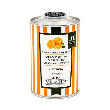 Масло оливковое первого холодного отжима ароматизированное апельсином, GALANTINO, 0,25 л  (жестяная канистра)