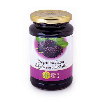 Конфитюр ЭКСТРА из черной сицилийской шелковицы, FIOR DI SICILIA, 0,430 кг