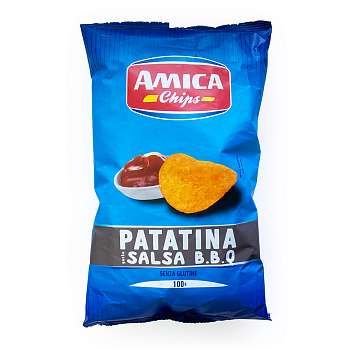 Чипсы картофельные со вкусом соуса барбекю B.B.Q., AMICA CHIPS, 0,1 кг
