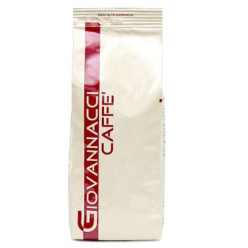 Кофе в зернах BEIGE, смесь обжаренная 60% арабики и 40% робусты, GIOVANNACCI, 0,250 кг (кремовый фольгированный пакет)